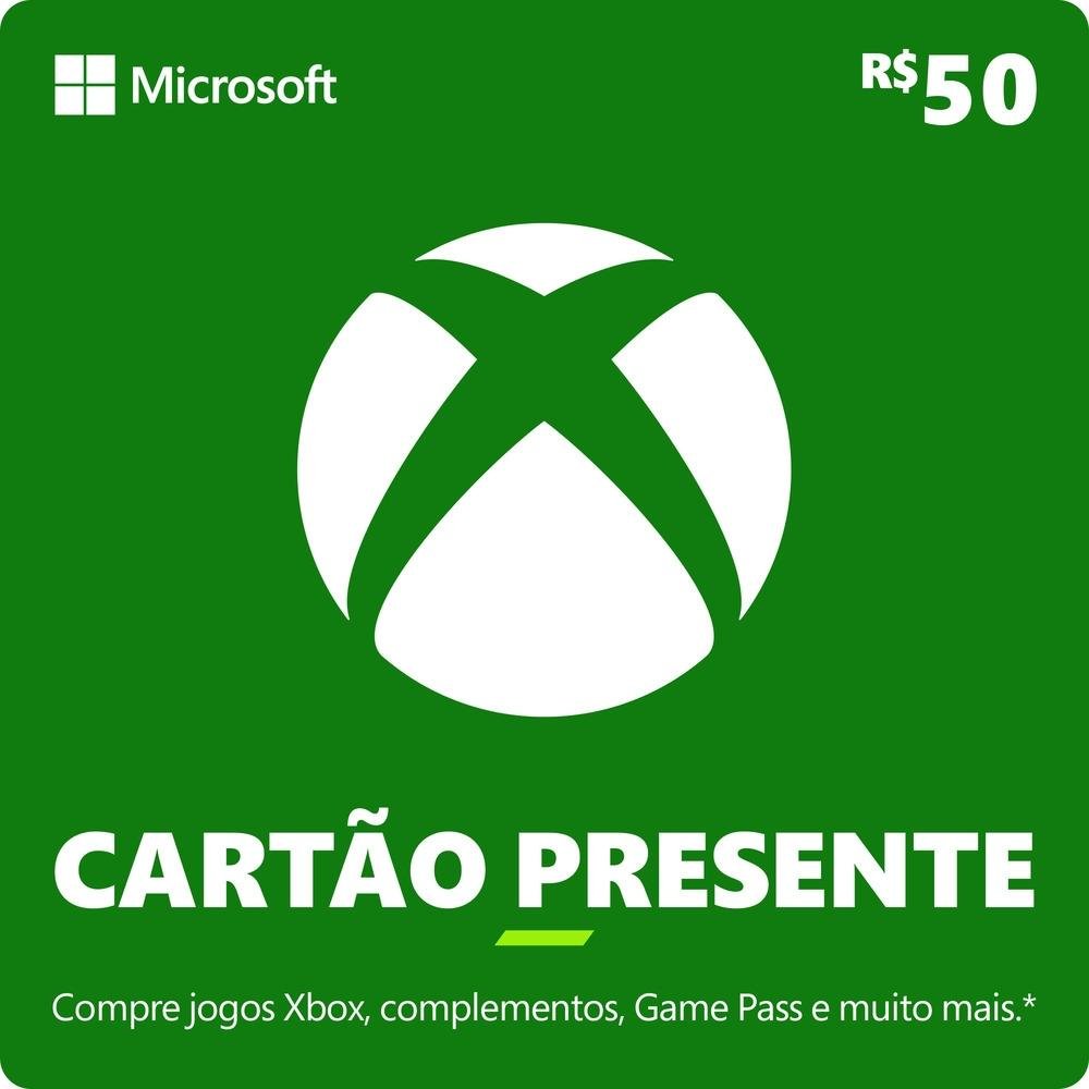 Gift Card Xbox: 50 Reais - Código Digital