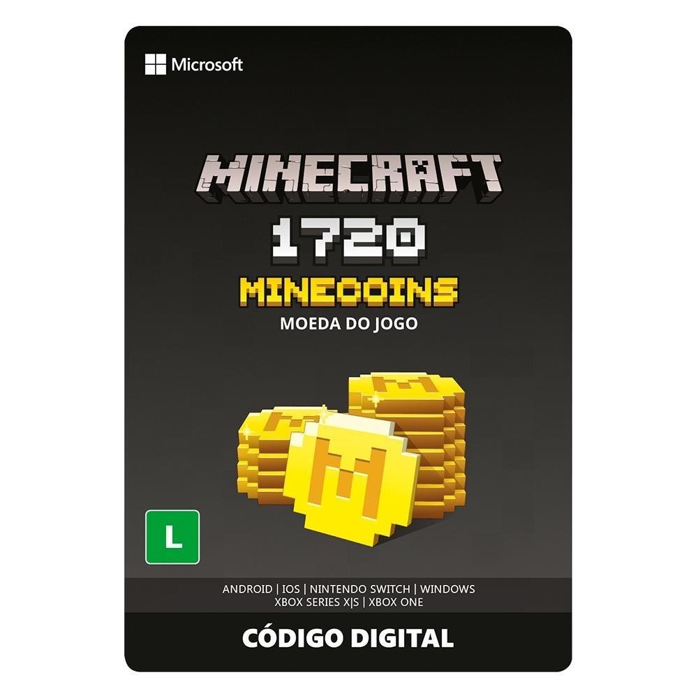 Gift Card Moeda para Jogo Minecraft Minecoins: 1720 Coins - Produto Digital