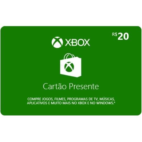 Cartão presente Microsoft XBOX de 20 Reais – Mil Games venda de jogos em  mídia digitais para Xbox e Playstation