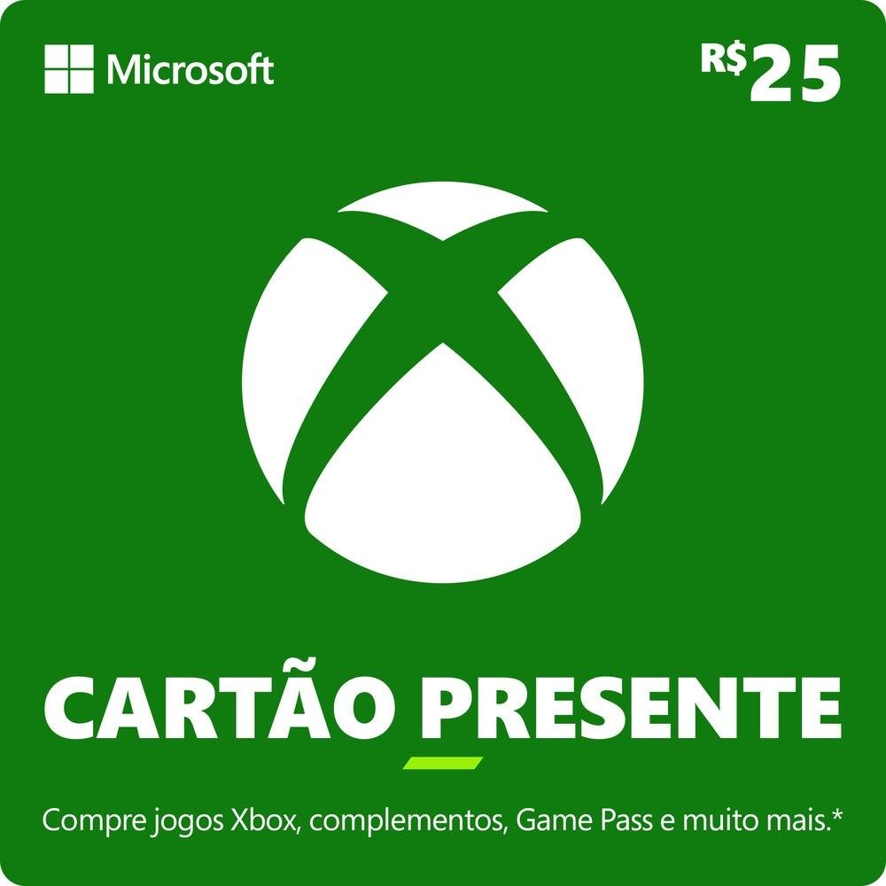Gift Card Xbox: 25 Reais - Código Digital