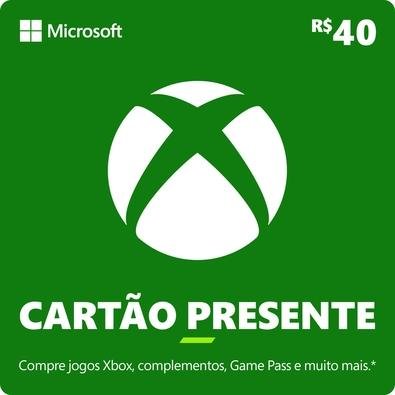 Gift Card Xbox: 40 Reais - Código Digital