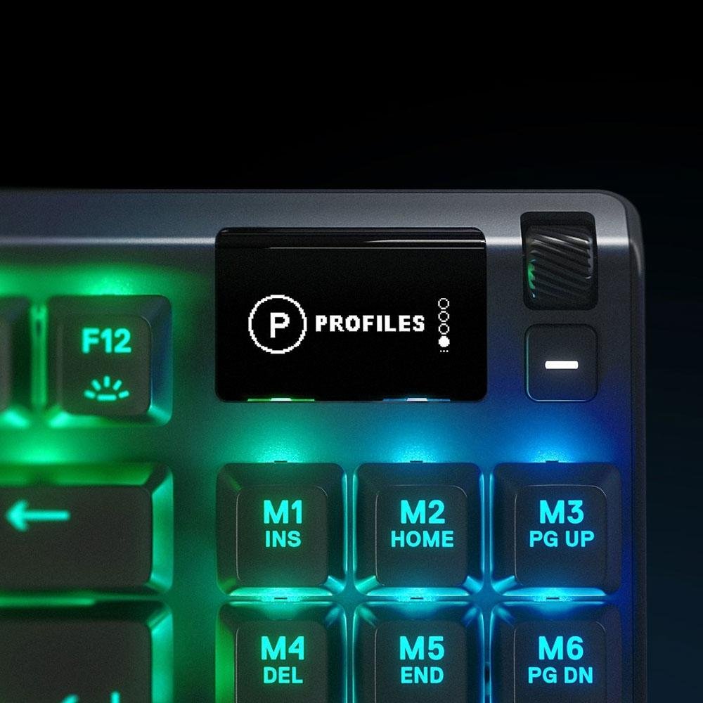 Imagem 3 de 5 do produto Teclado Mecânico Gamer Apex 7 TKL Steelseries, RGB, Switch Blue, Anti-Ghosting, US - 64758