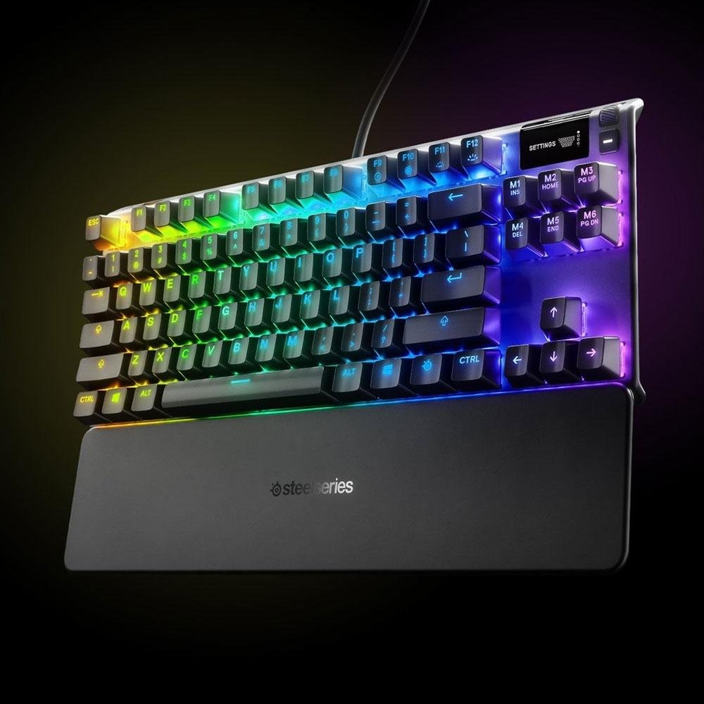 Imagem 5 de 5 do produto Teclado Mecânico Gamer Apex 7 TKL Steelseries, RGB, Switch Blue, Anti-Ghosting, US - 64758