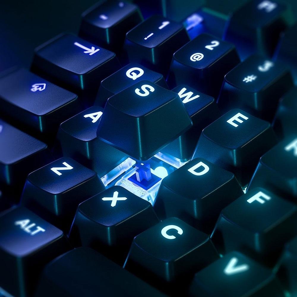 Imagem 4 de 5 do produto Teclado Mecânico Gamer Apex 7 TKL Steelseries, RGB, Switch Blue, Anti-Ghosting, US - 64758