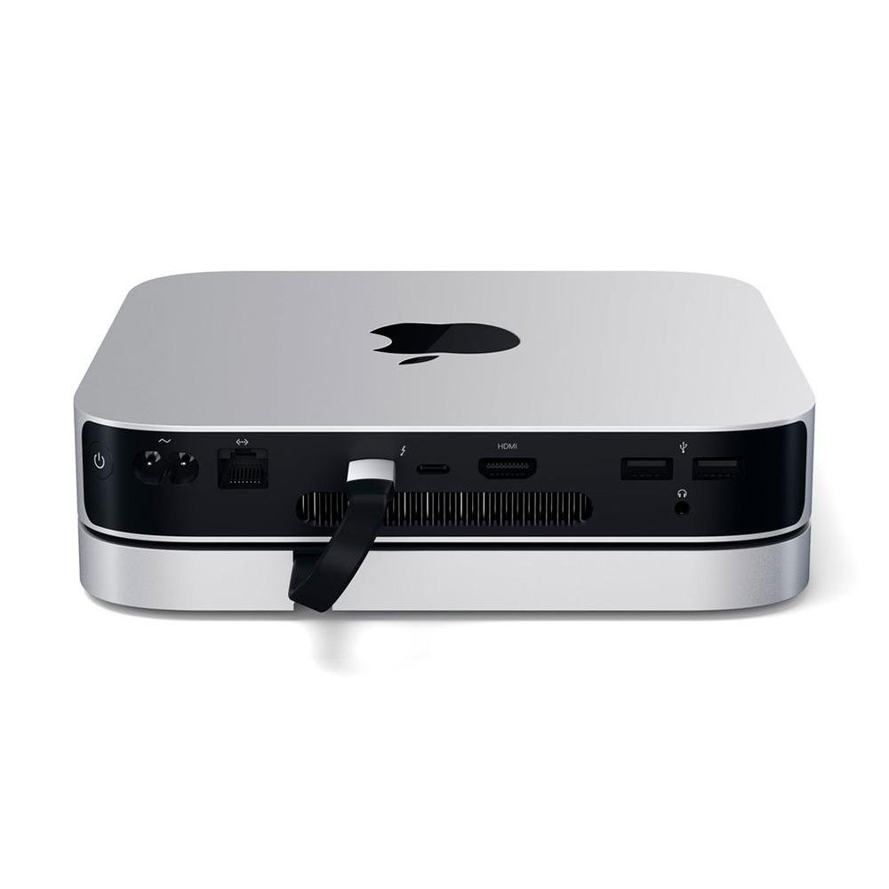 Suporte e Cubo de Alumínio Satechi para Mac Mini, USB-C, Branco