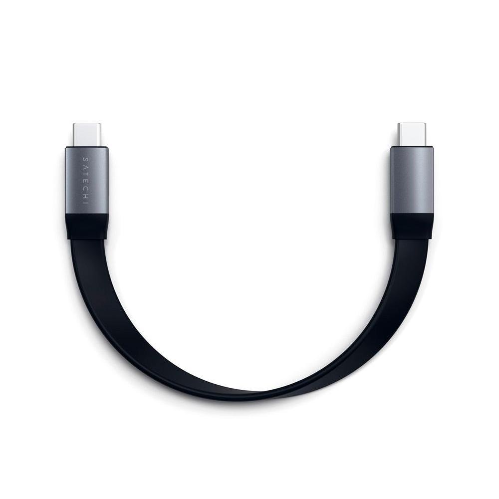 Cabo Plano USB-C para USB-C Satechi, Preto - ST-TCCFC
