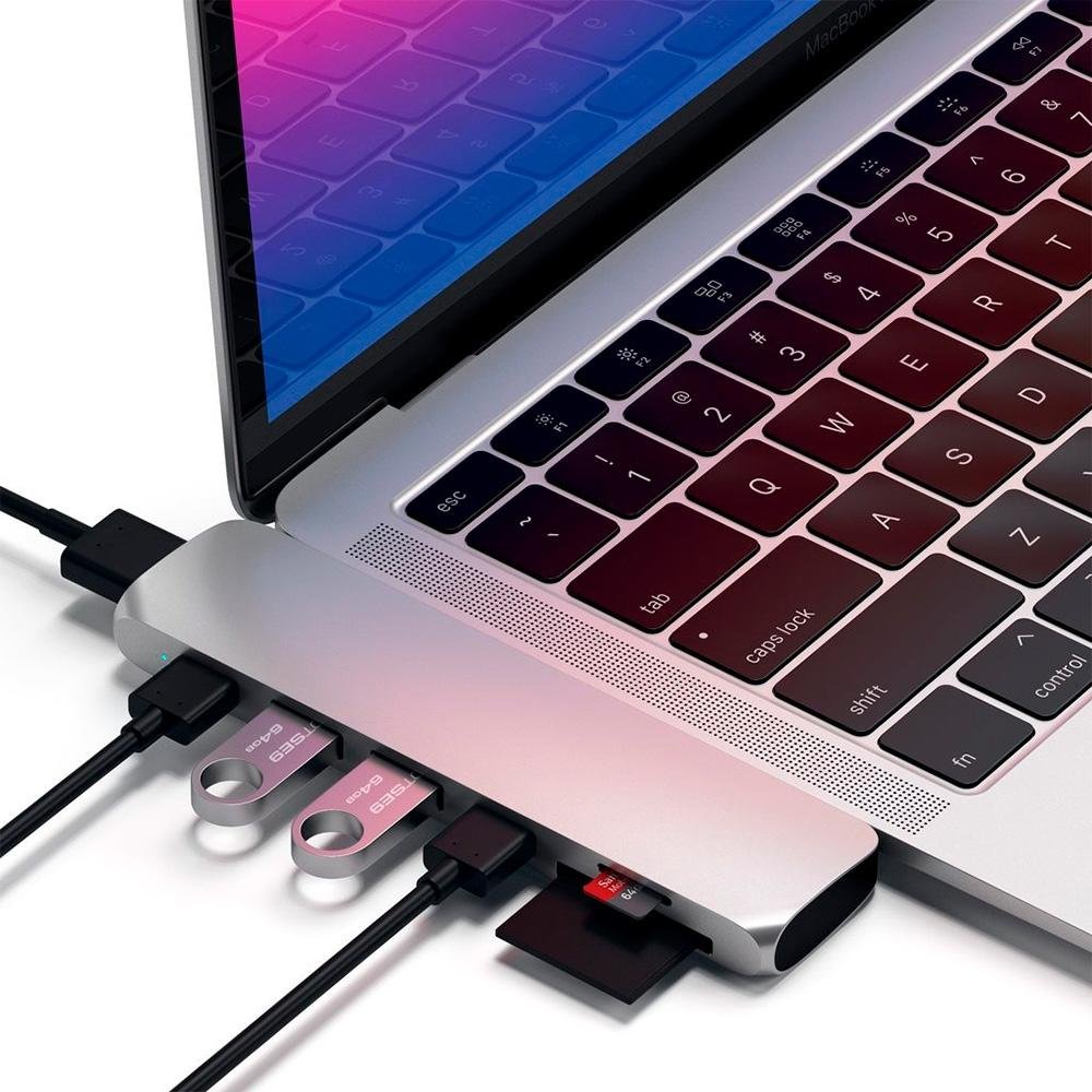 Imagem 7 de 7 do produto Adaptador de Hub Pro USB-C Satechi, Prata - ST-CMBPS (silver)