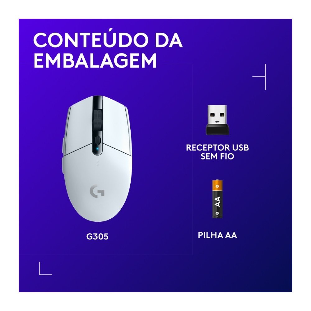 Mouse Gamer Sem Fio ( Balão.info), 12.000 DPI, 6 Botões Programáveis, Branco - 910-( Balão.info - view 8