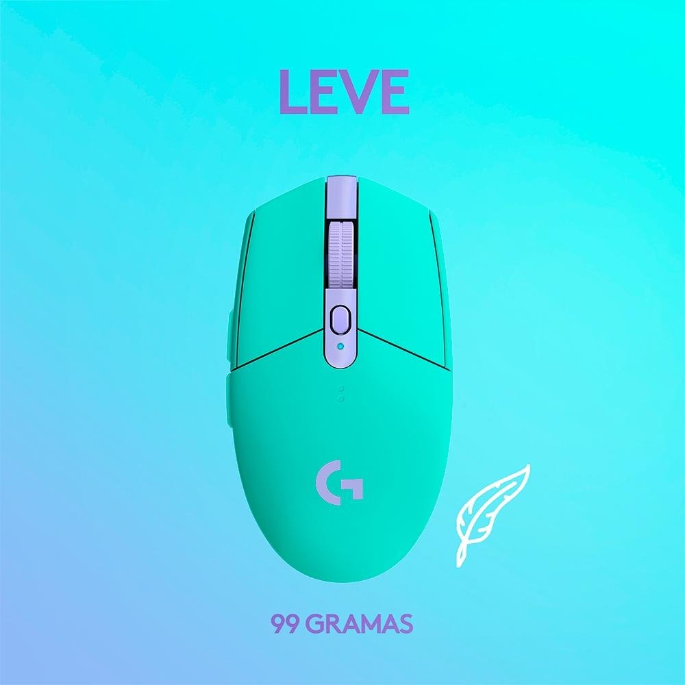 Imagem 5 de 10 do produto Mouse Gamer Sem Fio Logitech G305 Lightspeed, 12.000 DPI, 6 Botões Programáveis, Verde - 910-006377