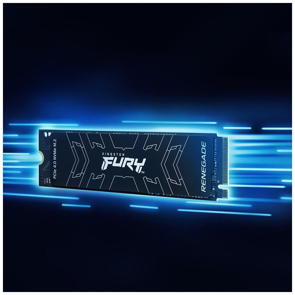 SSD Kingston Fury Renegade, 1TB, M.2 2280, PCIe 4.0 x4, NVMe, Leitura: 7300 MB/s, Gravação: 6000 MB/s, Compatível com PS5 - SFYRS/1000G SSD Kingston Fury Renegade, 1TB, M.2 2280, PCIe 4.0 x4, NVMe, Leitura: 7300 MB/s, Gravação: 6000 MB/s, Compatível com PS5 - SFYRS/1000G