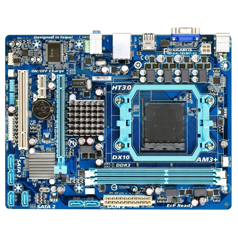 Placa-Mãe GIGABYTE p/ AMD AM3+ mATX GA-78LMT-S2, DDR3, VGA, RAID, suporta FX/Phenom/Athlon 95W