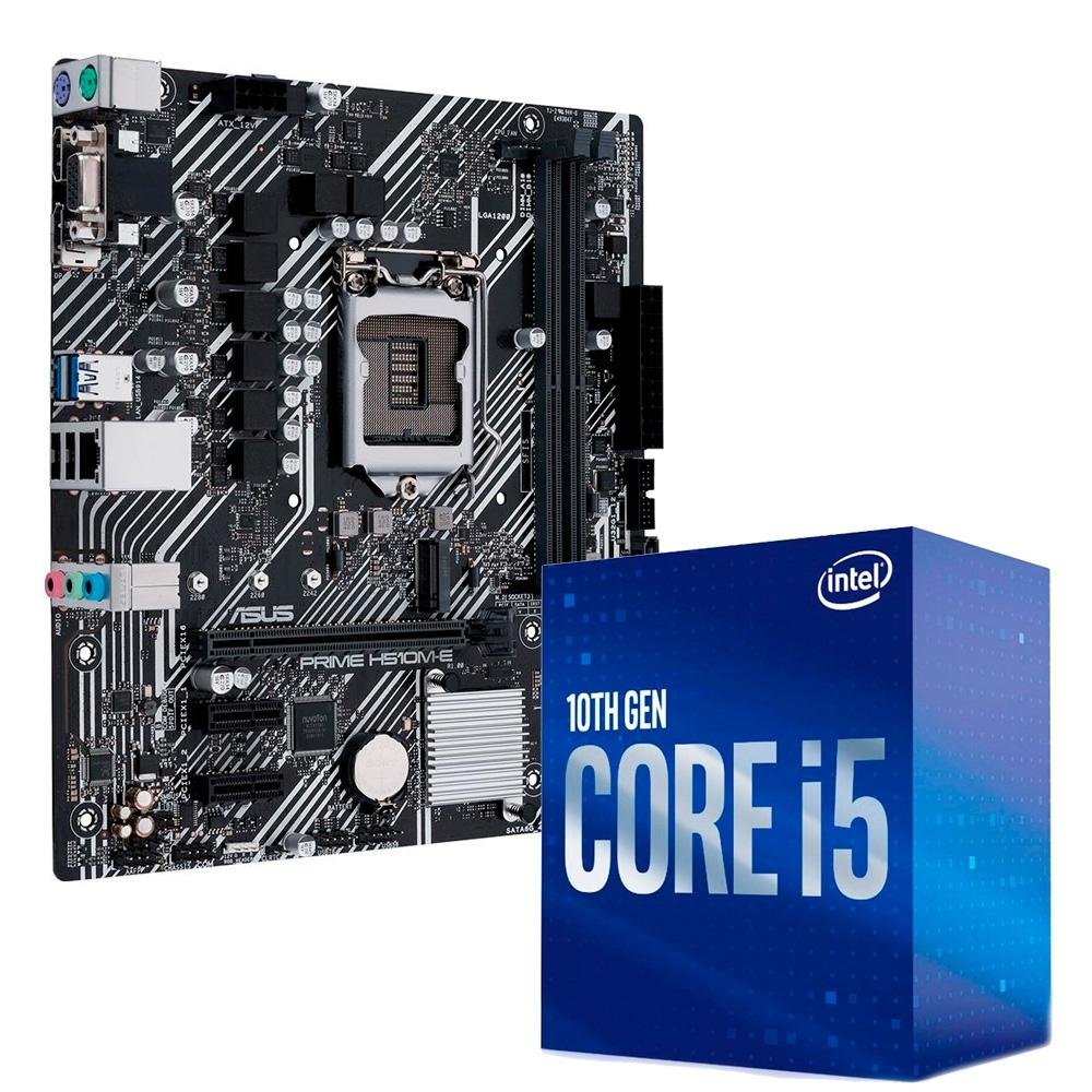 Kit Processador Intel Core i5-10400, Cache 12MB, 2.9GHz + Placa