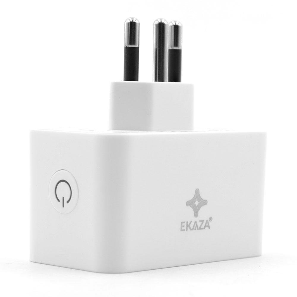 Imagem 3 de 5 do produto Tomada Inteligente EKAZA 20A, WiFi, Bivolt, Branco - EKHM-T105