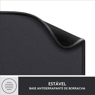 Mousepad Studio Series Logitech Portátil, 230x200mm, Antiderrapante, Resistente a Derramamentos, Grafite - 956-000035