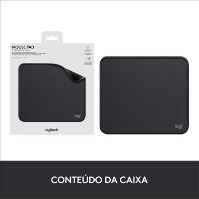 Mousepad Studio Series Logitech Portátil, 230x200mm, Antiderrapante, Resistente a Derramamentos, Grafite - 956-000035