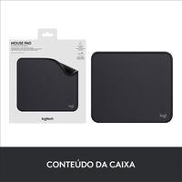 Mousepad Studio Series Logitech Portátil, 230x200mm, Antiderrapante, Resistente a Derramamentos, Grafite - 956-000035