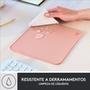 Mousepad Studio Series Logitech Portátil, 200x300mm, Antiderrapante, Resistente a Derramamentos, Rosa - 956-000037