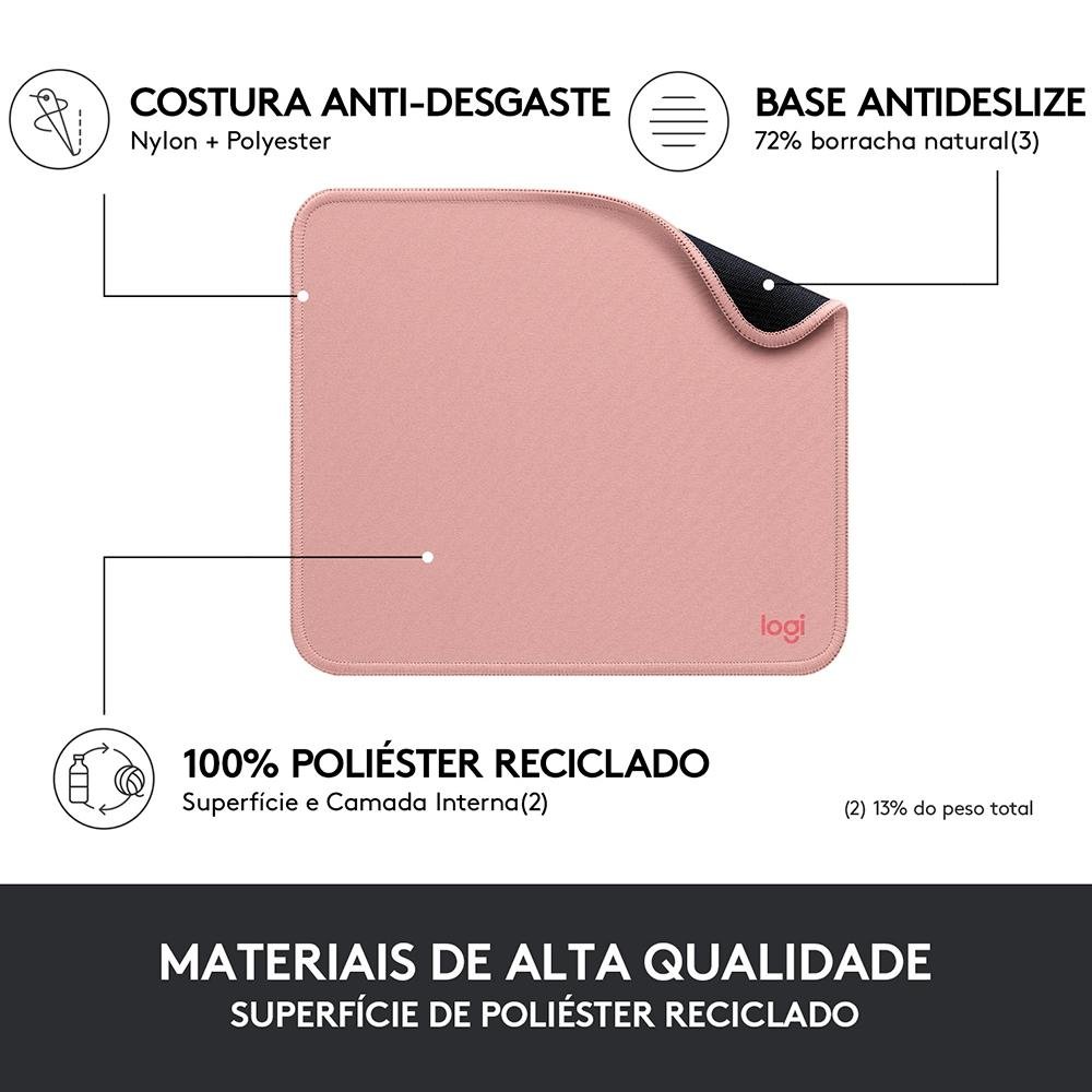 Mousepad Studio Series Logitech Portátil, 200x300mm, Antiderrapante, Resistente a Derramamentos, Rosa - 956-000037 Mousepad Studio Series Logitech Portátil, 200x300mm, Antiderrapante, Resistente a Derramamentos, Rosa - 956-000037