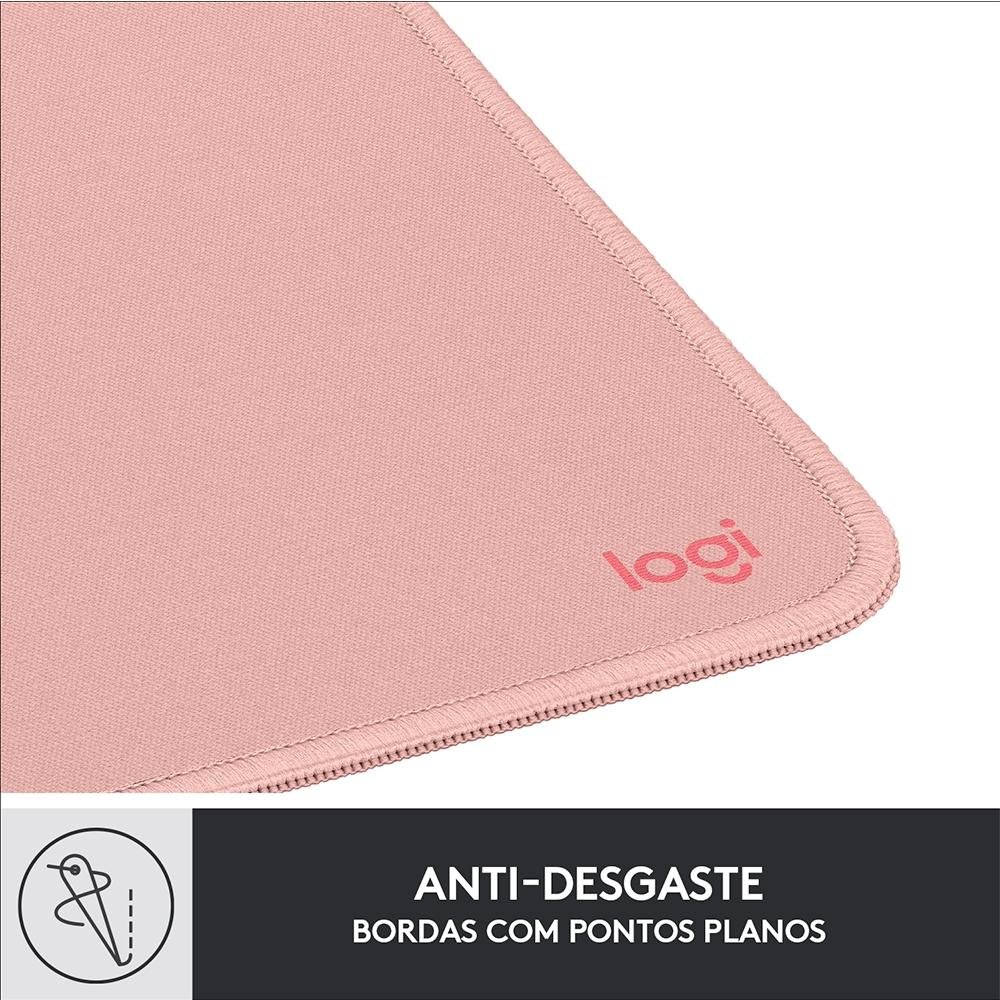 Mousepad Studio Series Logitech Portátil, 200x300mm, Antiderrapante, Resistente a Derramamentos, Rosa - 956-000037 Mousepad Studio Series Logitech Portátil, 200x300mm, Antiderrapante, Resistente a Derramamentos, Rosa - 956-000037