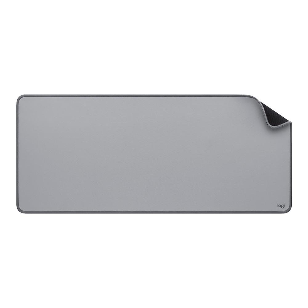 Mousepad Desk Mat Logitech Studio Series, Grande 300x700mm, Antiderrapante, Design Resistente a Respingos, Cinza - 956-000047