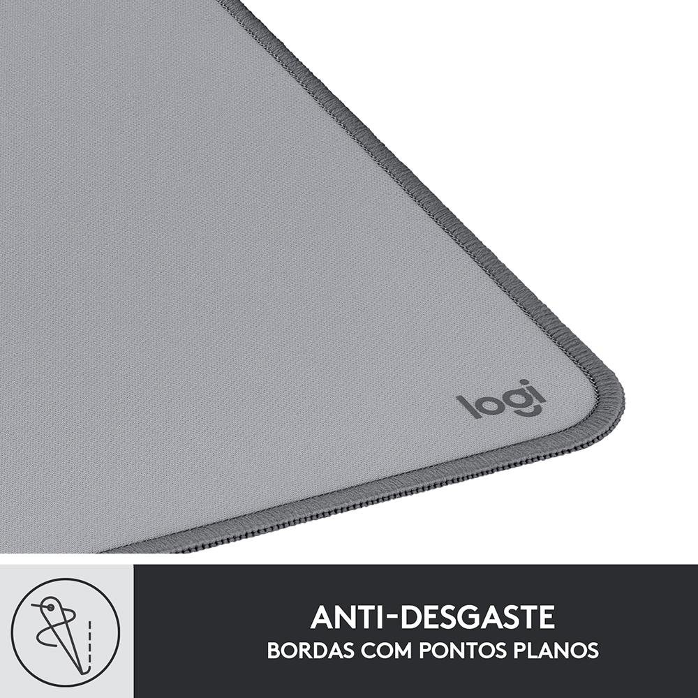 Mousepad Desk Mat Logitech Studio Series, Grande 300x700mm, Antiderrapante, Design Resistente a Respingos, Cinza - 956-000047 Mousepad Desk Mat Logitech Studio Series, Grande 300x700mm, Antiderrapante, Design Resistente a Respingos, Cinza - 956-000047