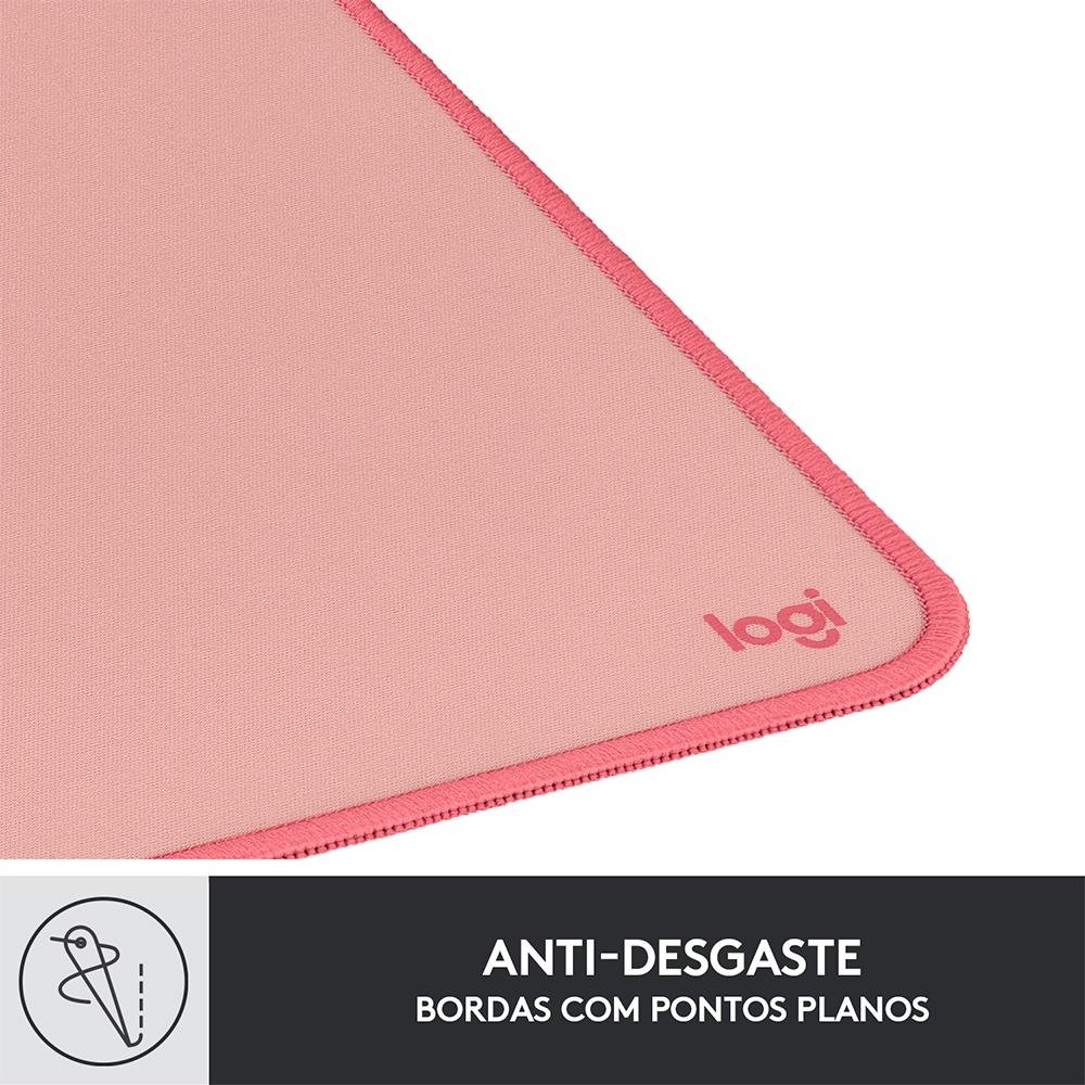 Imagem 6 de 8 do produto Mousepad Desk Mat Logitech Studio Series, Grande 300x700mm, Antiderrapante, Design Resistente a Respingos, Rosa - 956-000048