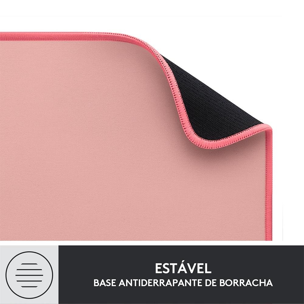Imagem 8 de 8 do produto Mousepad Desk Mat Logitech Studio Series, Grande 300x700mm, Antiderrapante, Design Resistente a Respingos, Rosa - 956-000048