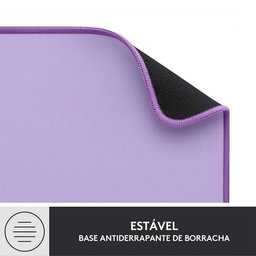 Imagem 8 de 8 do produto Mousepad Desk Mat Logitech Studio Series, Grande 300x700mm, Antiderrapante, Design Resistente a Respingos, Lilás - 956-000036