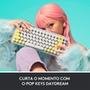 Teclado Mecânico Sem Fio Logitech POP Keys, Switch Brown, Bluetooth, Teclas Emoji Personalizáveis, USB, Daydream - 920-010711
