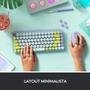 Teclado Mecânico Sem Fio Logitech POP Keys, Switch Brown, Bluetooth, Teclas Emoji Personalizáveis, USB, Daydream - 920-010711
