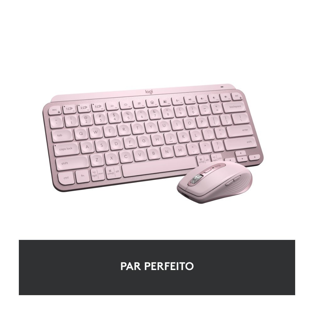 Teclado Sem Fio ( Balão.info) Mini, Iluminação Smart, Bluetooth, USB, Easy-Switch, Recarregável, Rosa - 920-( Balão.info - foto 12