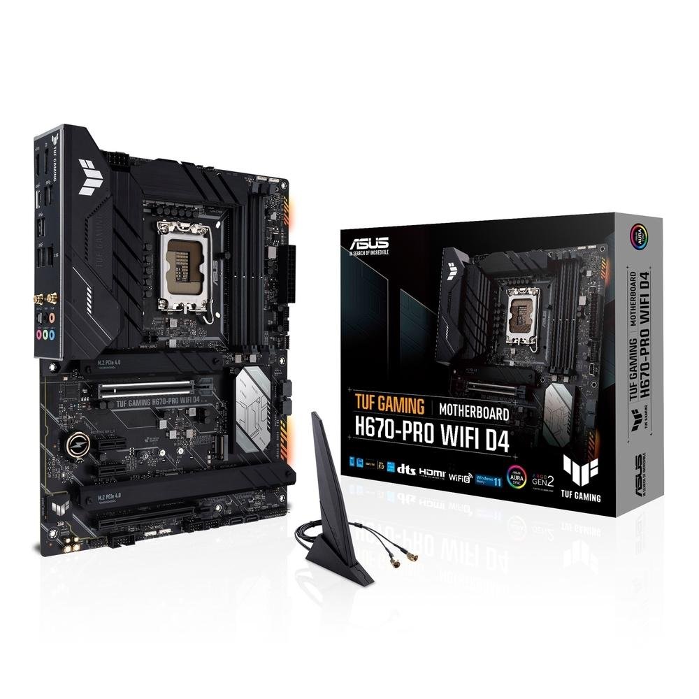 Placa Mãe Asus TUF Gaming H670-PRO Wi-Fi D4, LGA 1700 H670, ATX