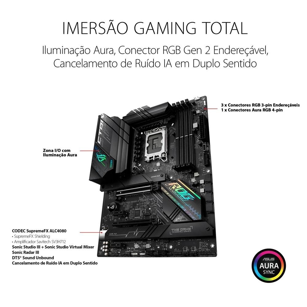 Placa Mãe Asus ROG Strix B660-F Gaming Wi-Fi, Intel LGA 1700 B660