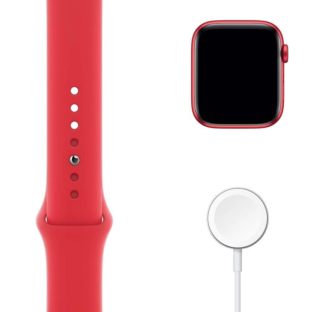 Apple Watch 6 44MM GPS, Chip U1, Vermelho | KaBuM!