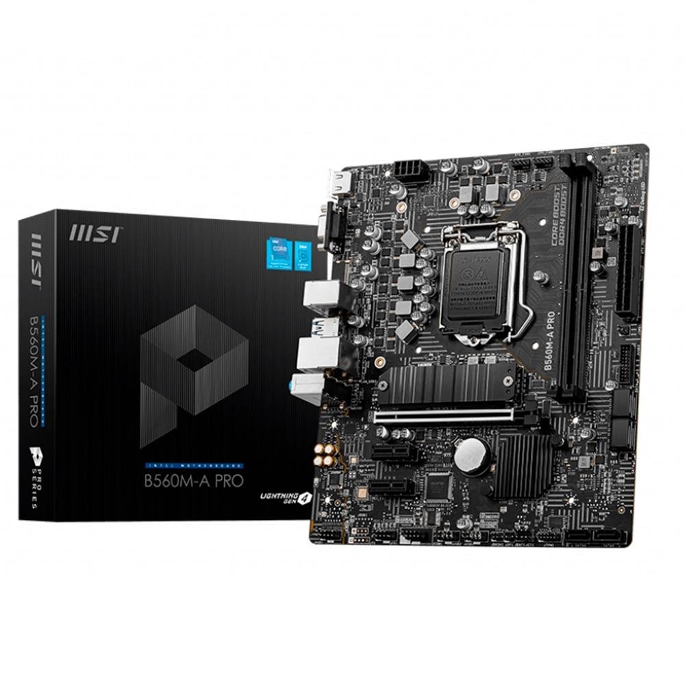 CPU Intel Core i5 10400F / MSI B560M-A PRO Placa-Mãe MSI B560M-A PRO | KaBuM!