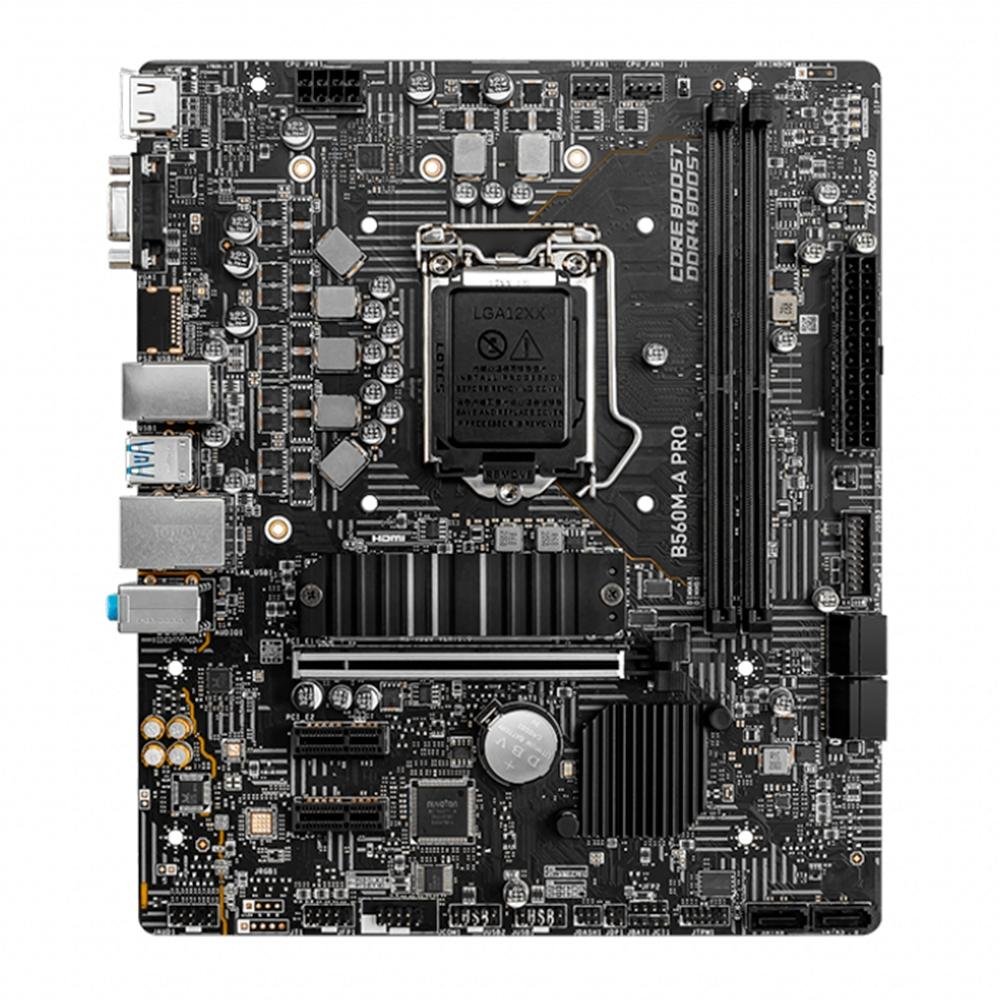 Placa-Mãe MSI B560M-A PRO, Intel LGA 1200, Intel B560, mATX, DDR4, Preto - B560M-A PRO