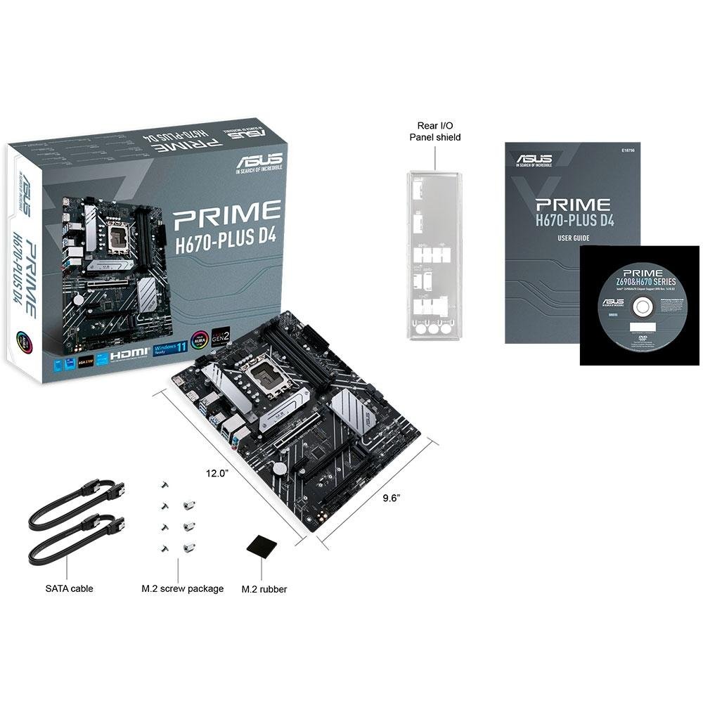 Placa-mãe Asus PRIME H670-PLUS D4, DDR4 | KaBuM!