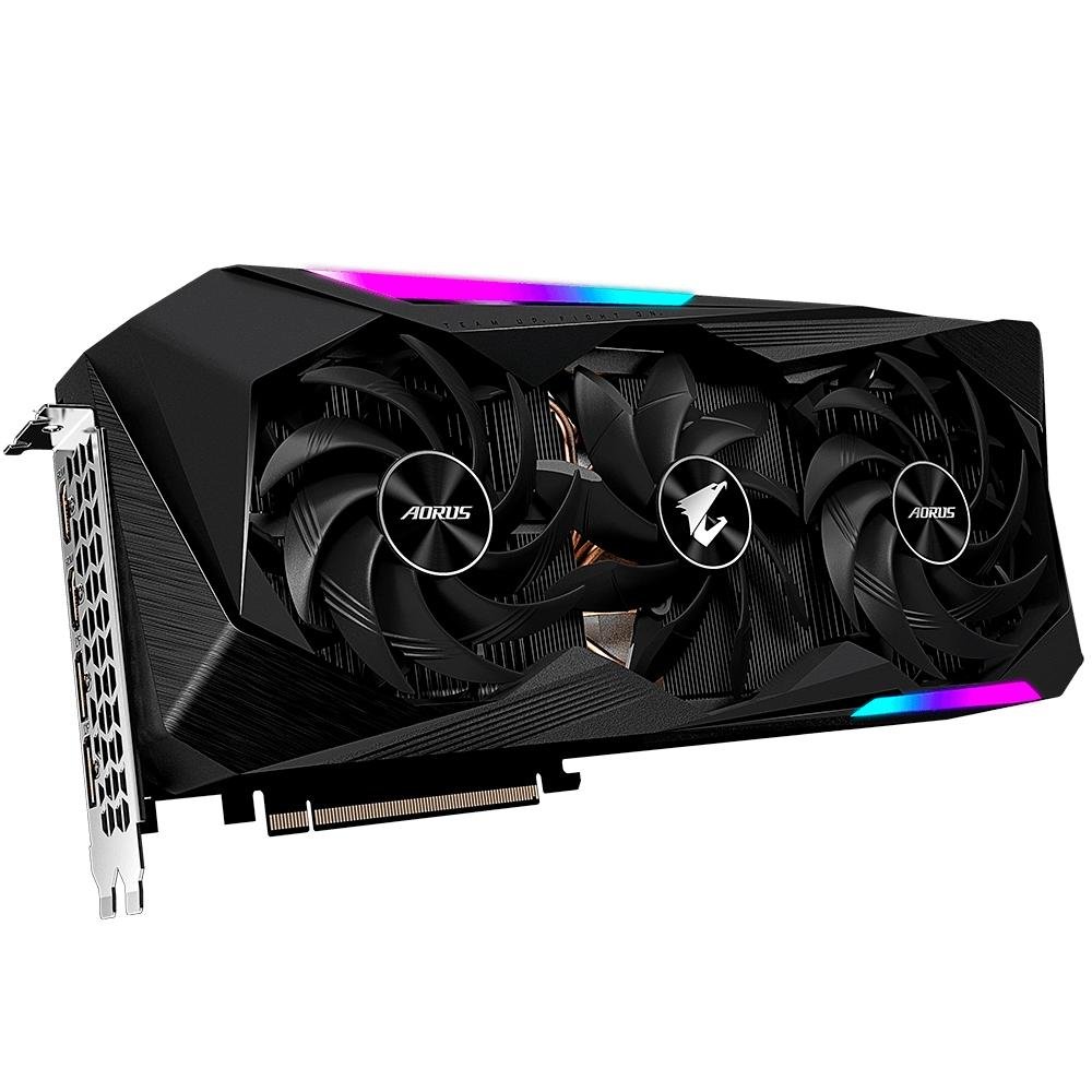 Imagem 2 de 10 do produto Placa de Vídeo RX 6900 XT Master 16G Gigabyte Aorus AMD Radeon, rev.2.0, 16GB GDDR6, RGB - GV-R69XTAORUS M-16GD