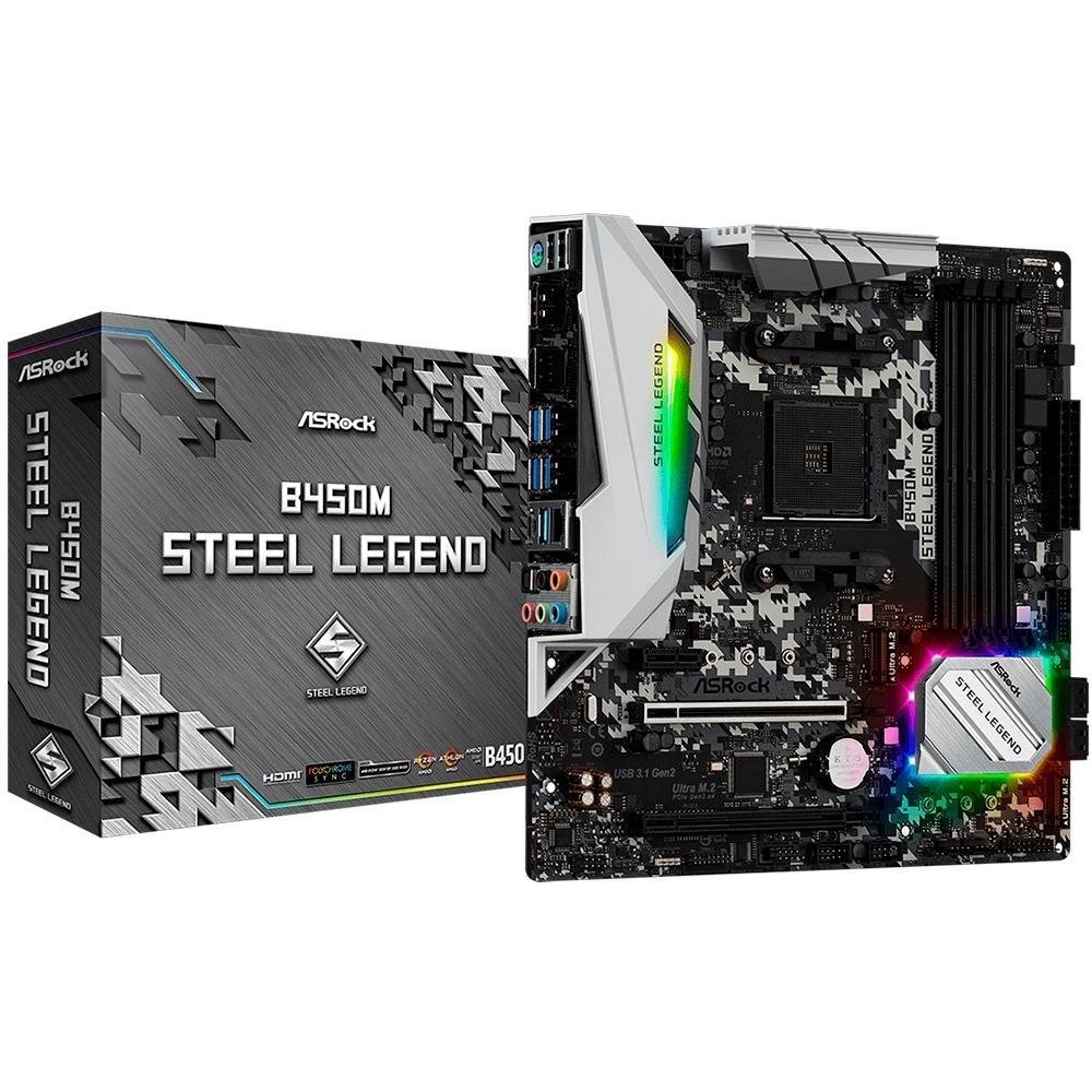 B450M Steel Legend セット＋AMD Ryzen 3 3100 Placa de Vídeo Zotac + Placa mãe ASRock B450M