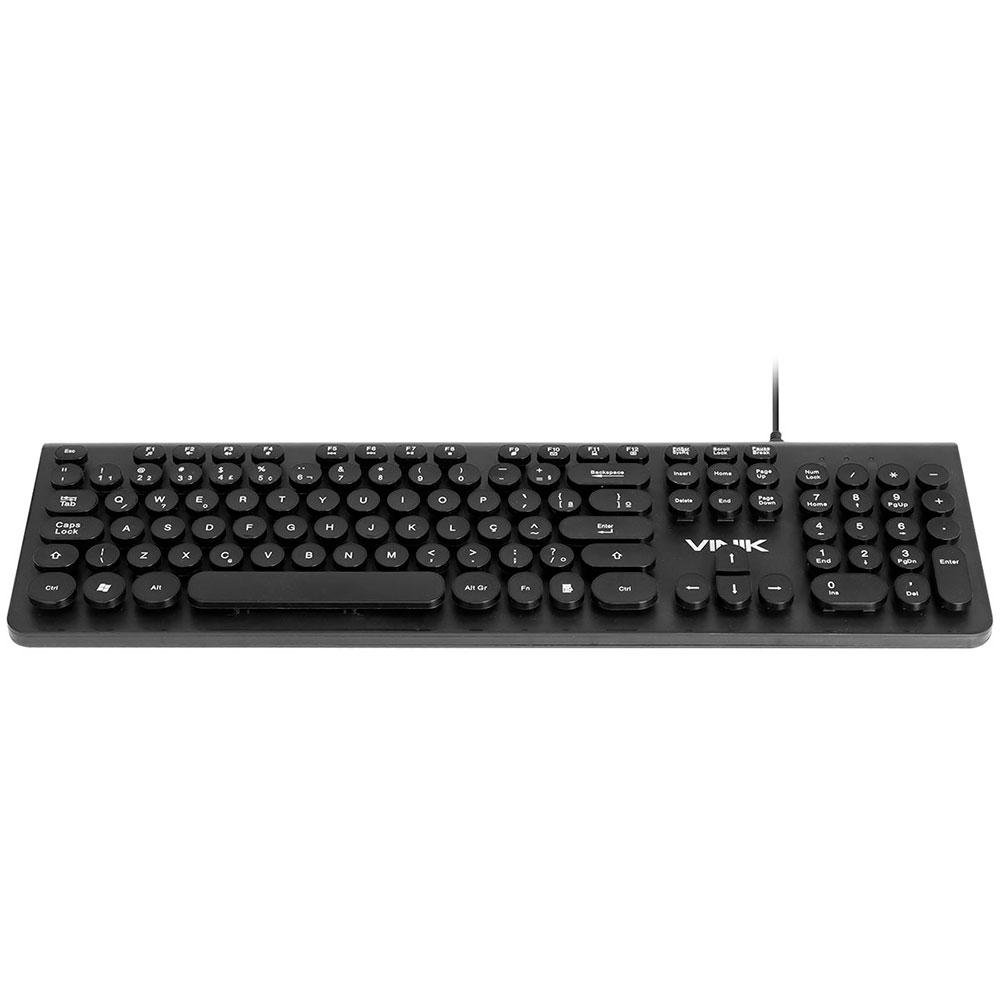 Teclado Multimídia Vinik DC100P, USB, Teclas Redondas, ( Balão.info), Preto - ( Balão.info - foto 4