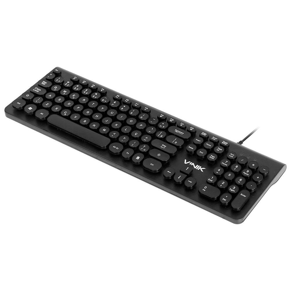 Teclado Multimídia Vinik DC100P, USB, Teclas Redondas, ( Balão.info), Preto - ( Balão.info - foto 3