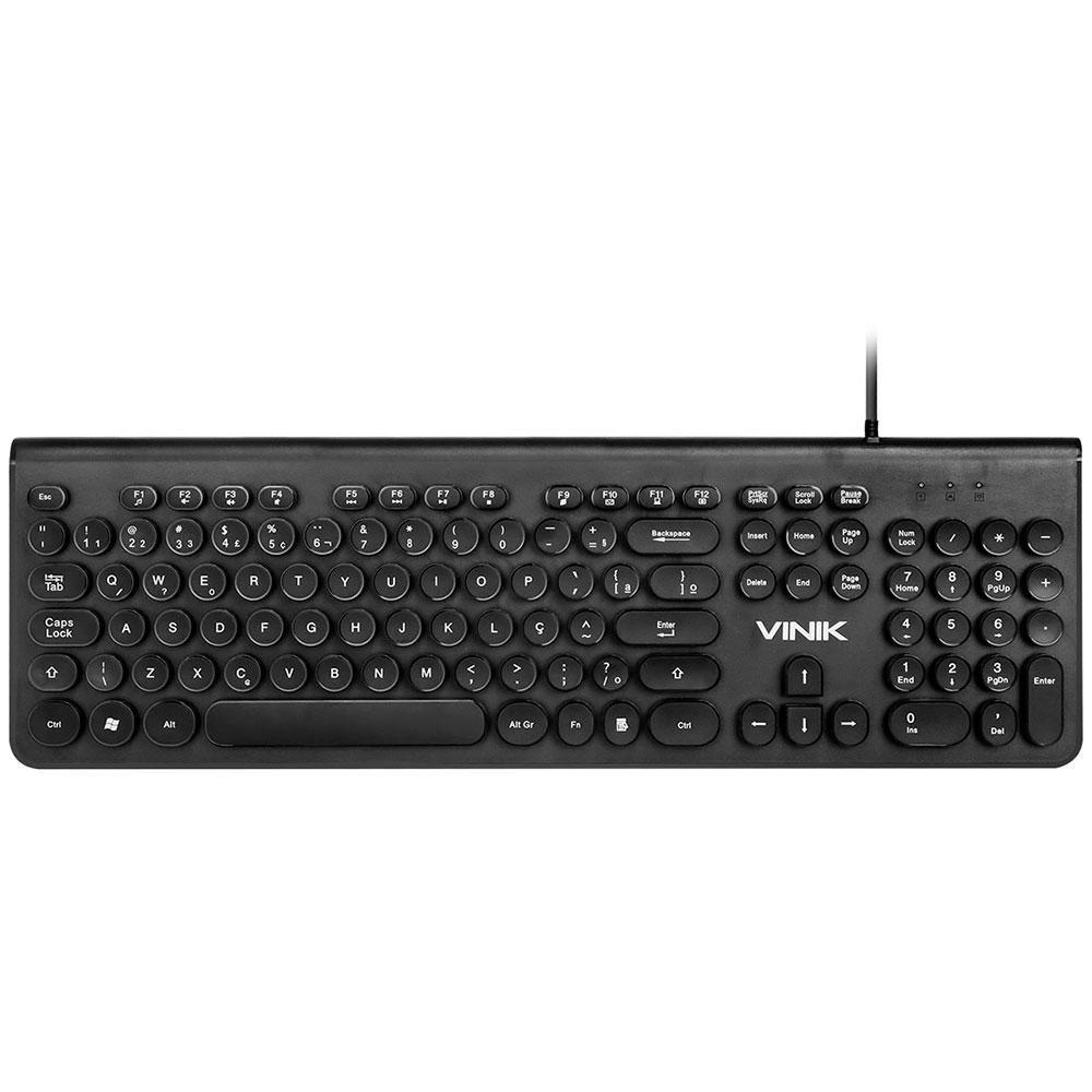 Teclado Multimídia Vinik DC100P, USB, Teclas Redondas, ( Balão.info), Preto - ( Balão.info - foto 2