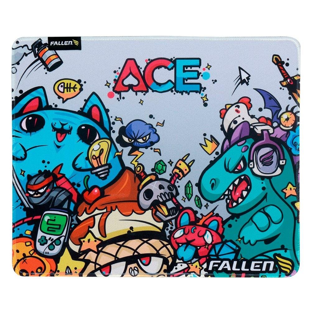 Mousepad Gamer Fallen Ace, Speed++, Médio 360x300mm - MP-FN-AC-SMM-MD Mousepad Gamer Fallen Ace, Speed++, Médio 360x300mm - MP-FN-AC-SMM-MD