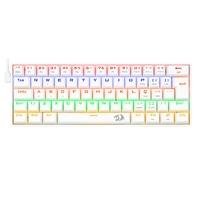 Teclado Mecânico Gamer Redragon Lakshmi Lunar White, Rainbow, Switch Blue, Layout 60%, ABNT2, Branco    Cor Exclusiva Agora com a pintura exclusiva Lu