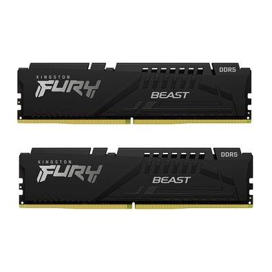 Memória DDR5 Kingston Fury Beast, RGB, 32GB, 5600Mhz, Black