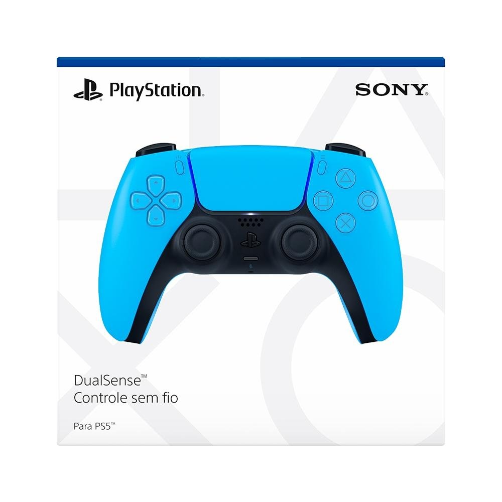Imagem 5 de 8 do produto Controle Sony DualSense PS5, Sem Fio, Starlight Blue - 3006454