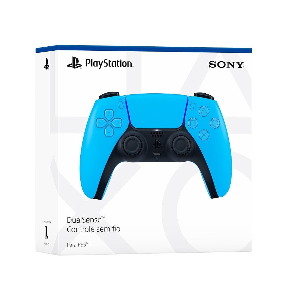 Imagem 6 de 8 do produto Controle Sony DualSense PS5, Sem Fio, Starlight Blue - 3006454