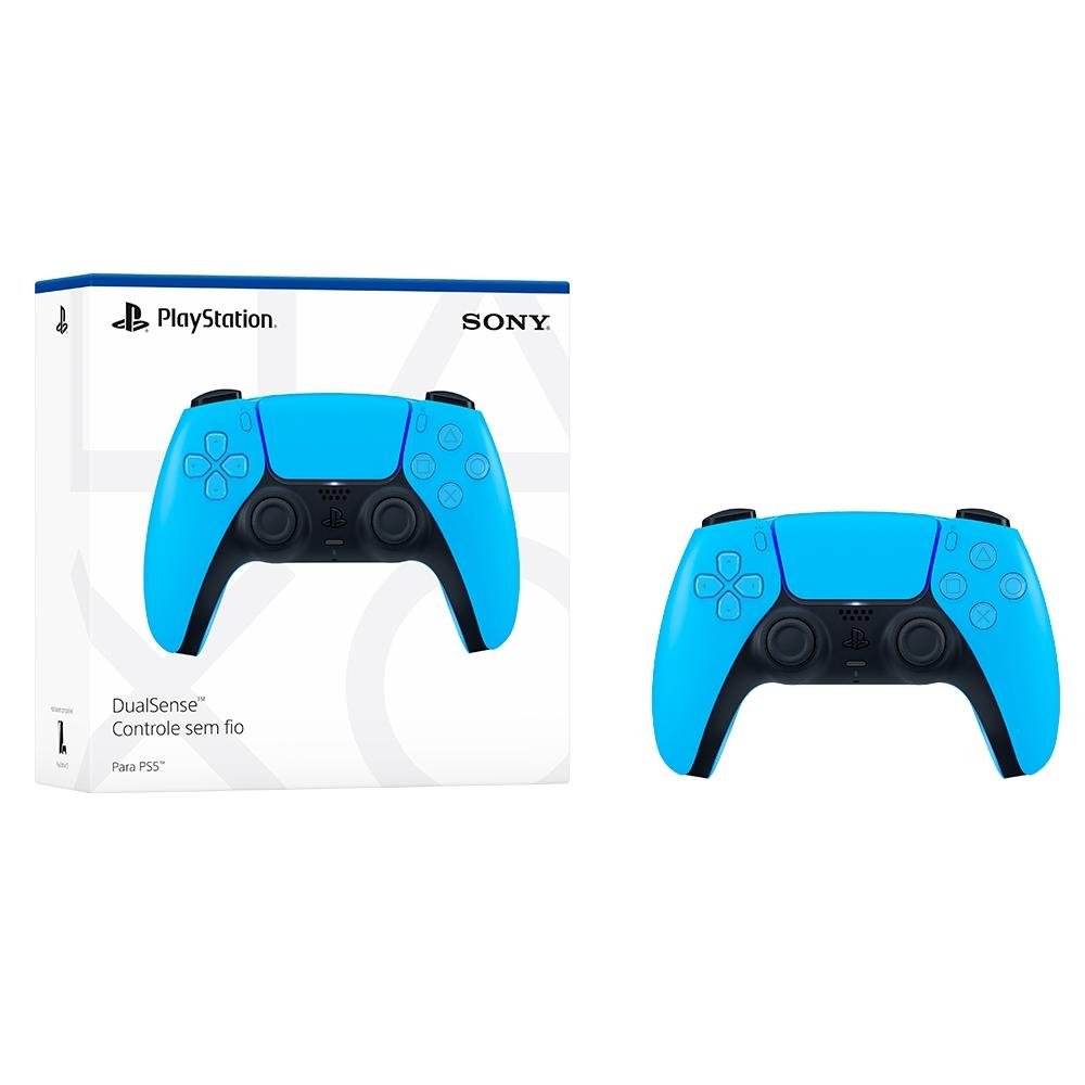 Imagem 7 de 8 do produto Controle Sony DualSense PS5, Sem Fio, Starlight Blue - 3006454