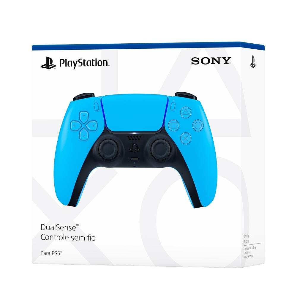Imagem 8 de 8 do produto Controle Sony DualSense PS5, Sem Fio, Starlight Blue - 3006454