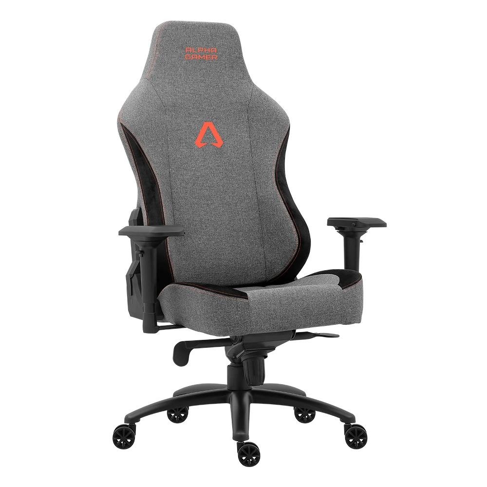 Cadeira Gamer Alpha Gamer Nebula Fabric, Até 150 kg, Apoio de Braço 4D, Reclinável, Cinza e Laranja - AGNEBULA-GRY-O Cadeira Gamer Alpha Gamer Nebula Fabric, Até 150 kg, Apoio de Braço 4D, Reclinável, Cinza e Laranja - AGNEBULA-GRY-O